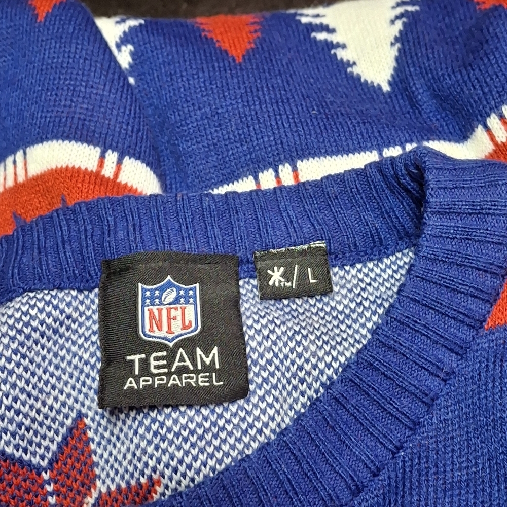NFL Football New York Giants Patchwork Christmas Sweater Men Size Large - Picture 2 of 15